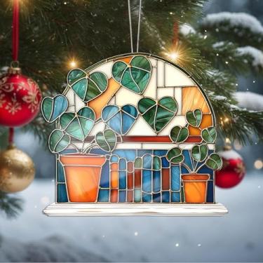 Imagem de Enfeites de Natal, livro de cristal, enfeites de árvore de Natal feitos à mão, decoração de carro e casa - presentes de Natal, decoração de artesanato em acrílico, ideias de troca de presentes para