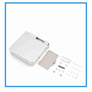 Imagem de Capa de Jogo para Game Boy Advance SP Kit de Peças de Reparo de Capa Protetora ABS 8 8 2,5 Cm Tamanho para Game Boy SP Capa Protetora ABS Reparação Pa (Prata)