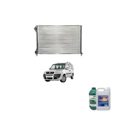 Imagem de Kit Radiador Doblô com Ar + Aditivo Lubrax Verde 1L + Água Desmineralizada 5L