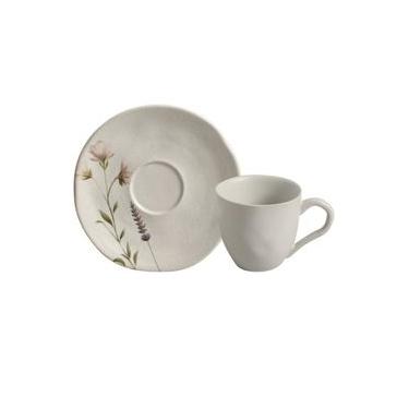 Imagem de Conjunto com 6 Xícaras de Café com Pires Orgânico Lavanda 120ml