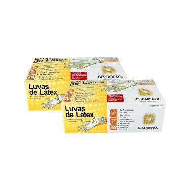 Imagem de Kit Luva Látex Uso Geral Não Médico Pó Descarpack 200Un