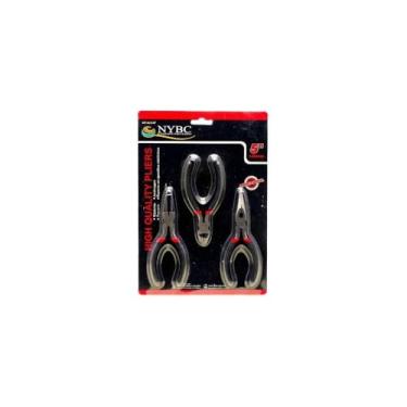 Imagem de Kit com 3 Mini Alicates, Aço Inoxidável com Cabo de Borracha, Cinza com Laranja, 4.5 Polegadas, Bico Meia-Cana, Corte Diagonal, Bico Redondo