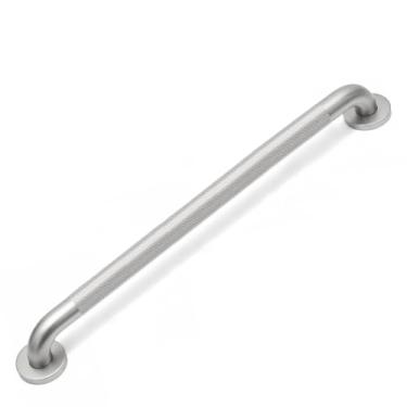Imagem de ACEDSGN Barras de apoio de chuveiro de 81 cm para idosos barra de apoio de aço inoxidável de níquel escovado para banheiro, corrimão de segurança serrilhada antiderrapante para parede de vaso