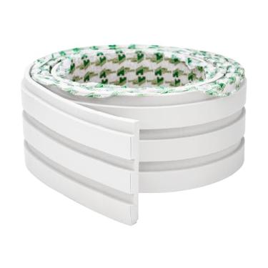 Imagem de Painel Ripado EVA Autocolante Branco Fosco, 10cm x 10 Metros, Flexível, 3 Ripas