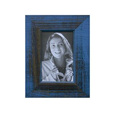 Imagem de Porta Retrato Caixa Liso 10X15cm Kapos Azul 13 x 18 cm