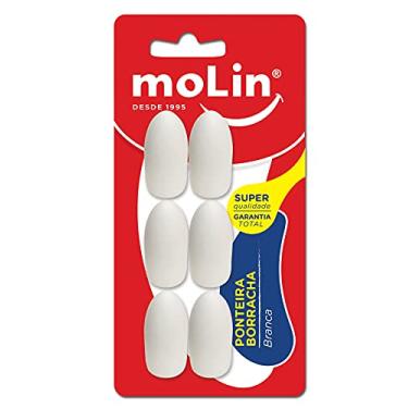 Imagem de Molin Borracha Ponteira - Branca - Blister com 6 Unidades