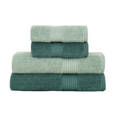Imagem de Buddemeyer Jogo de Toalha de Banho 4 Peças Fio Penteado Premium Luxo D