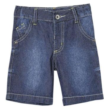 Imagem de Shorts Bebê Look Jeans Básico Jeans Masculino-Masculino