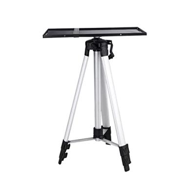 Imagem de uhyOHF Suporte para projetor de chão tripé telescópico universal com bandeja dobrável projetor de mesa projetor de liga de alumínio sem perfuração, projeto universal de suporte (D