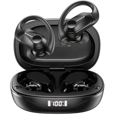 Imagem de Fone De Ouvido Bluetooth Sem Fio LEN0V0 thinkplus_LP75 | Bluetooth 5.3 | Com Gancho | Microfones TWS | Esportivo | HiFi Estéreo | Impermeável | Cancelamento De Ruído (Preto)