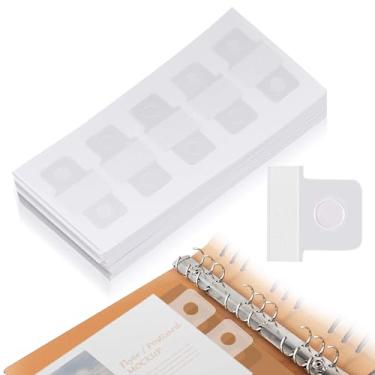 Imagem de 500 peças de adesivos de reforço de furo de fichário transparente, etiquetas autoadesivas de reforço de perfuração, não altera página perfurada para fichário de folhas soltas, enchimento de refil para