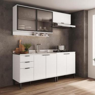 Imagem de Armário De Cozinha Completa C Balcão Miami Belle Carraro Branco - MÓVE