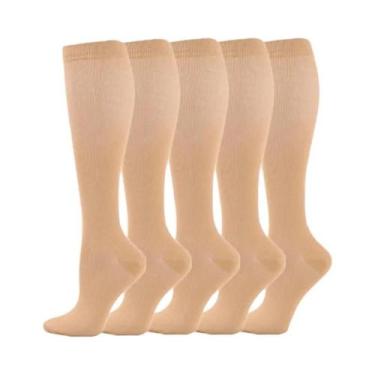 Imagem de Meias De Compressão Até O Joelho Para Homens E Mulheres, 5 Pares, 20-3