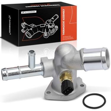 Imagem de A-Premium Conjunto de carcaça do termostato de refrigeração do motor com vedação e sensor compatível com Kia Soul 2013-2018, Rio 2018-2019 e Hyundai Accent 2016-2019, 1,6L, substitui para 256002B600