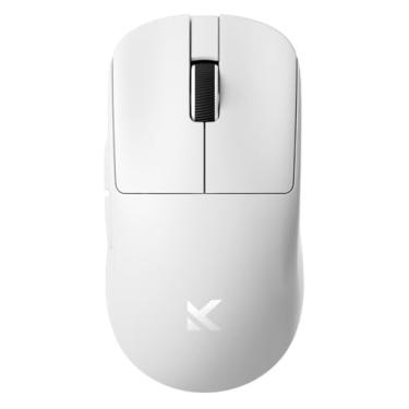 Imagem de MCHOSE Mouse para jogos sem fio L7 Ultra Plus, sensor PAW3950 42K, 500mAh, polling duplo 8K sem fio/com fio, peso ultraleve de 46 g, conexão RF/BT/com fio de 2,4 GHz - branco