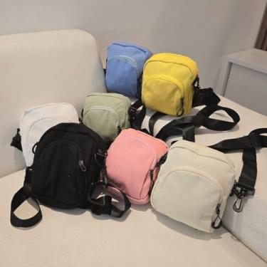 Imagem de Shoulder Bag Bolsa Transversal Pano Lisa Pochete Necessaire Cor:Bege