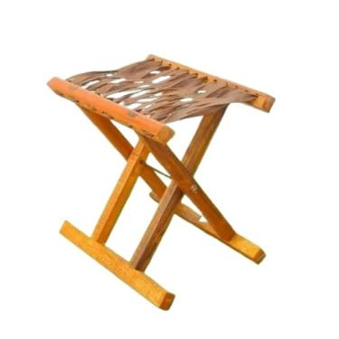 Imagem de Cadeira dobrável de madeira multifuncional dobrável portátil de madeira para lazer cadeira de praia cadeira de pesca cadeira de acampamento cadeira dobrável de jardim adequada para uso interno e