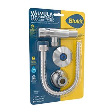 Imagem de Válvula Mictório Ligação Flexível 30 Cm Automático Blukit