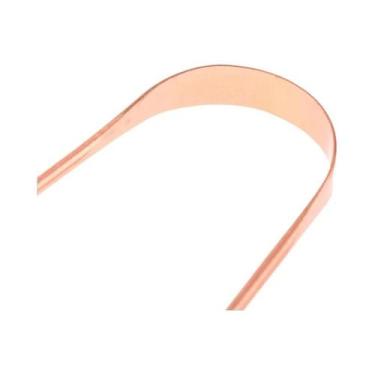 Imagem de Raspador De Língua De Cobre Puro Portátil, Ferramentas De Limpeza Oral