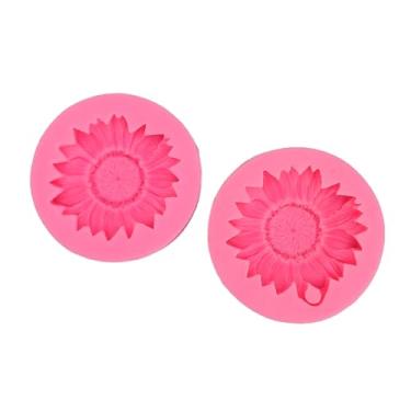 Imagem de KUIDAMOS Molde de Silicone de Girassol Flexível, Resistente Ao Calor, Fácil Desmoldagem para Artesanato de Padaria, 2 Peças para Decoradores de Bolo e Entusiastas de Artesanato