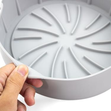 Imagem de Forro de Silicone Reutilizável para Air Fryer Antiaderente 22cm Diâmetro Resistente até 260° Livre de BPA