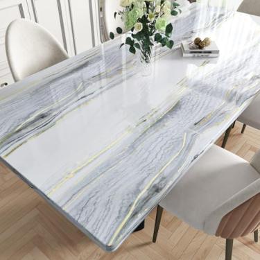 Imagem de Skyblur Papel de parede de mármore branco e cinza à prova d'água com linhas douradas, papel de contato de bancada brilhante para cozinha, banheiro, adesivo de vinil removível no papel de parede 40 cm