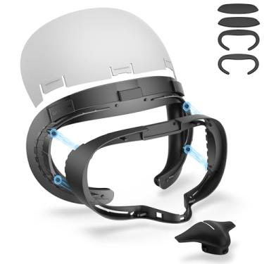 Imagem de GEEKVR Magnetic Modular Mask for Quest 3S – Snap-On PU & Fabric Pads, Fits Meta Elite Strap, Not Fit Quest 3
