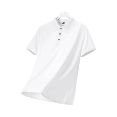 Imagem de Camisa Polo Masculina De Verão De Secagem Rápida E Respirável Em Seda 