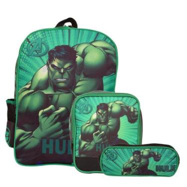 Imagem de Mochila Masculina Escolar Juvenil Hulk Vingadores Marvel - TOYS 2U