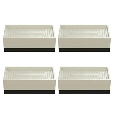 Imagem de 4 Pack Discos de Pé para Máquina Lavar Roupa Vibração Choque e Ruído Ajustáveis em Altura Secadora Geladeira Móveis Eletrodomésticos Casa