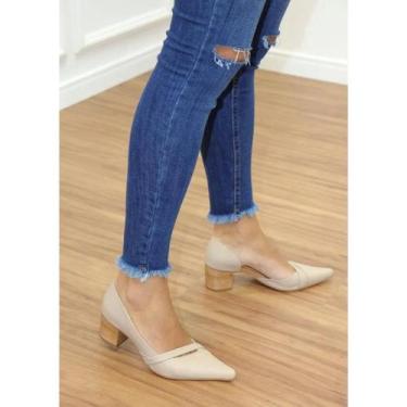 Imagem de Scarpin Aberto na Lateral Dina Mirtz (Salto 5), 36, Nude