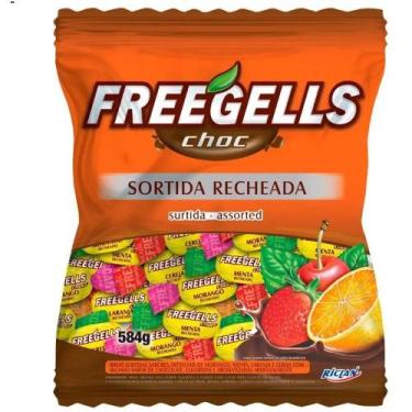 Imagem de Bala freegells chocolate sortido 475g riclan