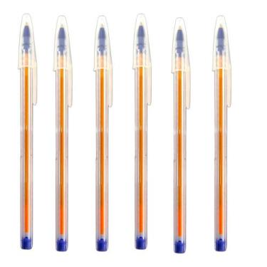 Imagem de Caneta Bic Azul Cristal Final com 6 unidades - BIC AMAZONIA S.A.