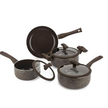 Imagem de Jogo de Panelas Hercules Revestimento Ceramico Indução 4 Peças Antiade