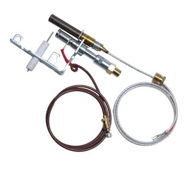 Imagem de Conjunto piloto de lareira a gás 14D0477, substitui LPG8414 LPG8404 PP225 R3623 103778-01, para peças de lareira Monessen; termopilha para substituição de lareira a gás sem ventilação de propano e