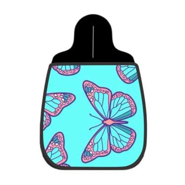 Imagem de Lixeira De Carro Organizador Lixinhocar Borboletas Turquesa