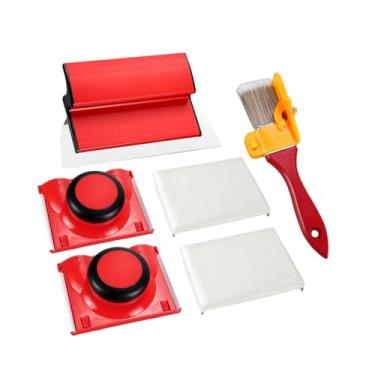 Imagem de Ｂｅｓｇａ Aparador de bordas de pintura, ferramenta ergonômica para pintura de bordas, aplicador manual portátil com 2 esponjas de reposição.