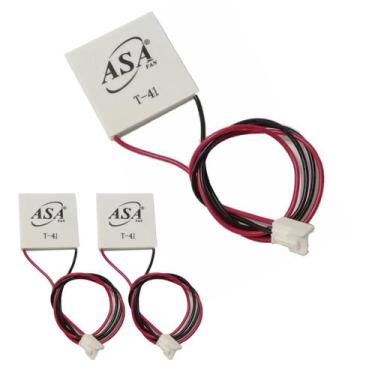 Imagem de Kit 3 Pastilha T41 Termoelétrica Peltier Placa 40x40mm Asafan Refriger