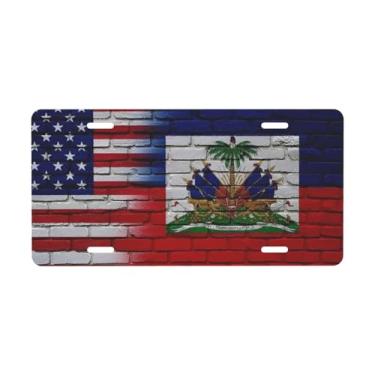 Imagem de Placa de carro decorativa Bricks-USA. Placa de metal para carro. Placa de alumínio Noverlty impermeável Colorfast 30 x 15 cm