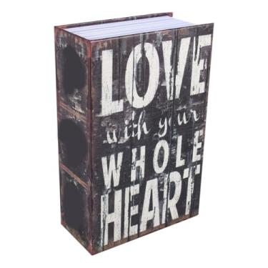 Imagem de ASHATA Caixa de Armazenamento Segura para Livros de Desvio (7,09" X 4,53" X 2,17"), Cofre Secreto de Dicionário Com Fechadura de Combinação de Segurança, Livro de Desvio para (Tipo AMOR)