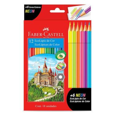Imagem de EcoLápis de Cor + 6 Cores Neon - 18 Cores - Faber Castell