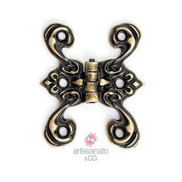 Imagem de 8 unidades Dobradiça Colonial M. - Artesanato & Co., Níquel