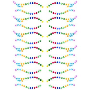 Imagem de 6 conjuntos de joias de rosto arco-íris colorido delineador de cristal autoadesivo festival do orgulho adesivos para maquiagem LGBT acessórios de festa de fantasia