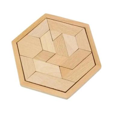 Imagem de Quebra-Cabeça Hexagonal De Madeira, Teste De QI, Jogo De Lógica Para C