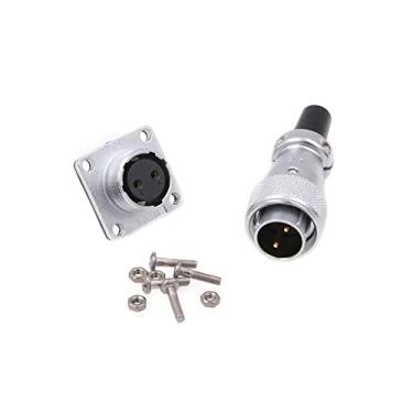 Imagem de ZBLZGP WS16 Conector de montagem em painel rosqueado de metal de 2 pinos fio elétrico industrial de aviação tomada solar CA macho fêmea 10A 14AWG resistência à corrosão