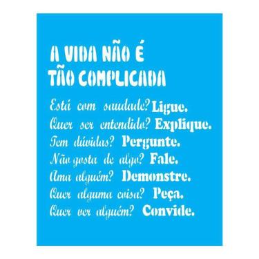 Imagem de Stencil Tamako A Vida Não É Tão Complicada 20X25 Ref B703