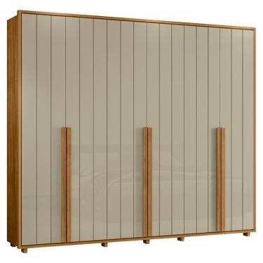 Imagem de Guarda Roupa Casal Volpi 6 Portas Mdf 278 Cm Cumaru Opala Madetec