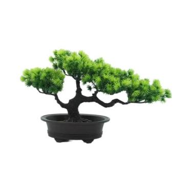 Imagem de Árvore Bonsai Artificial Para Interiores, Planta Falsa Verde Para Deco