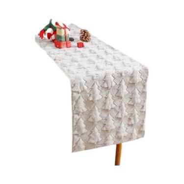 Imagem de Caminho De Mesa Verde 3D Para Árvore De Natal, Com Lantejoulas Espessa