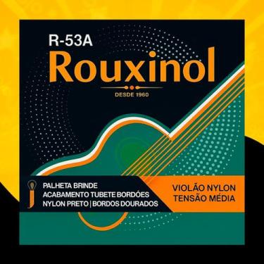 Imagem de Jogo Cordas Rouxinol Encordoamento Nylon/Preto Violão R53A